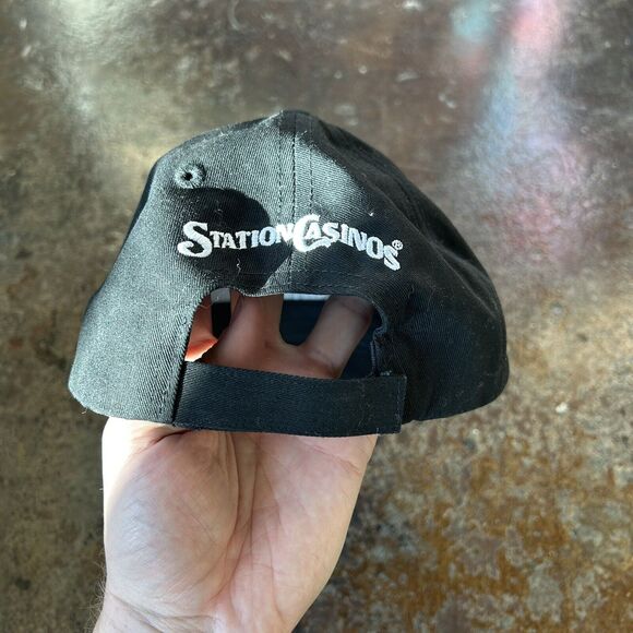 Vegas Golden Knights VGK & Station Casinos Logos Adjustable Strap-Back Hat Cap - Picture 3 of 7